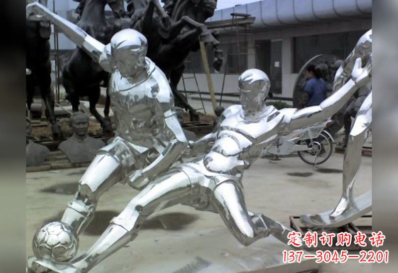 漳州足球不锈钢抽象雕塑