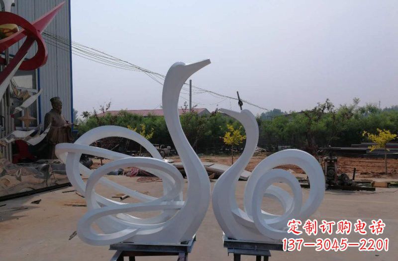 漳州精美不锈钢天鹅雕塑