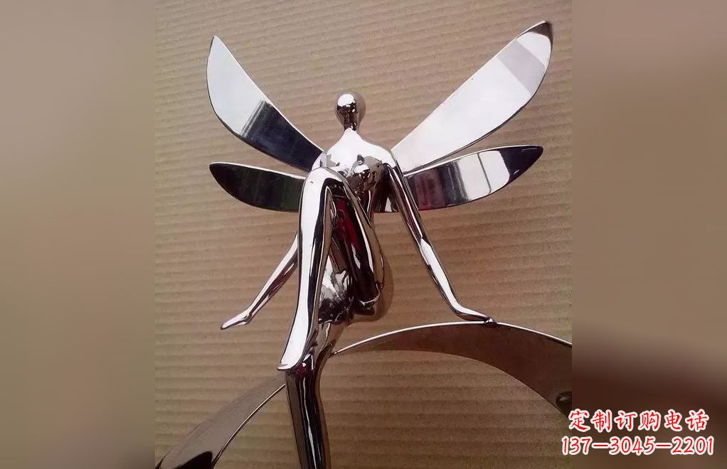 漳州不锈钢抽象天使人物雕塑