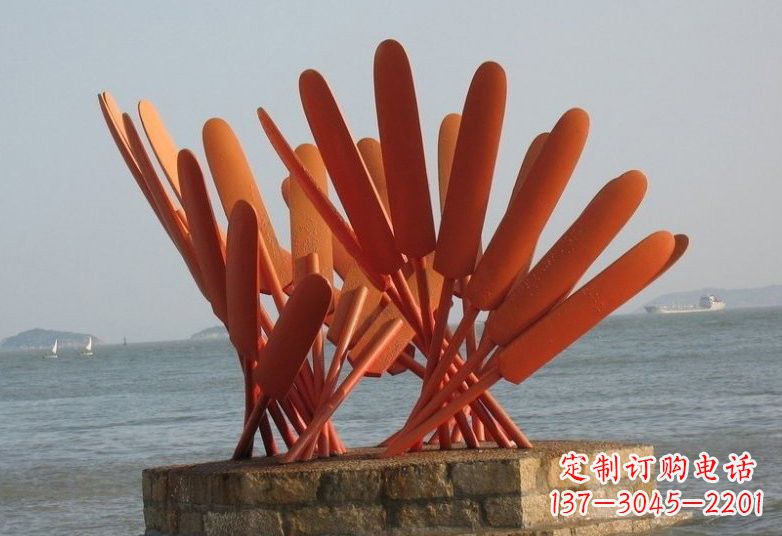 漳州不锈钢船桨雕塑经典的海洋景观