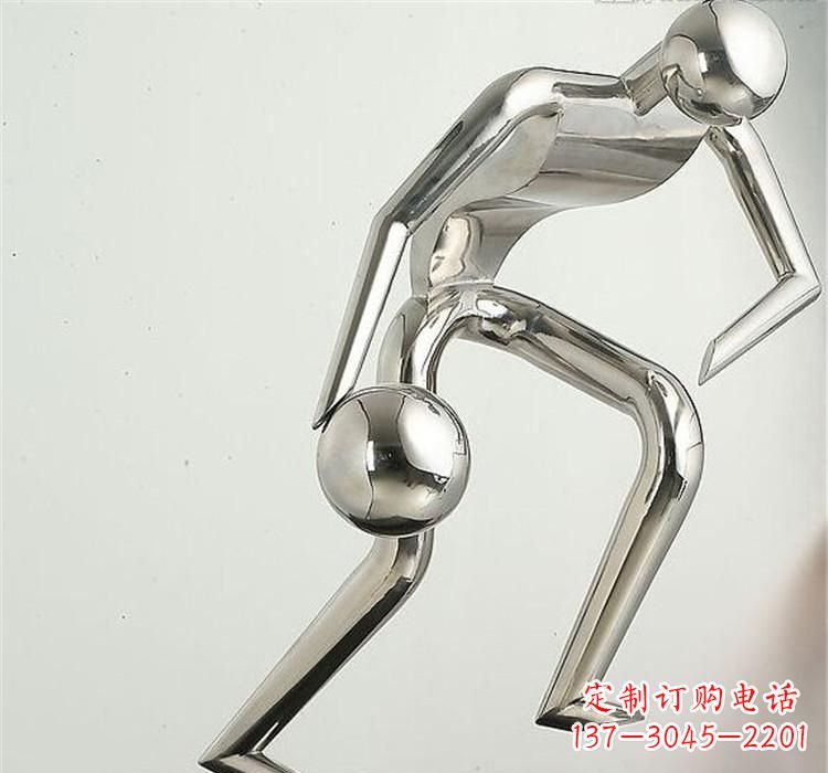 漳州不锈钢保龄球雕塑——抽象人形美学之精华