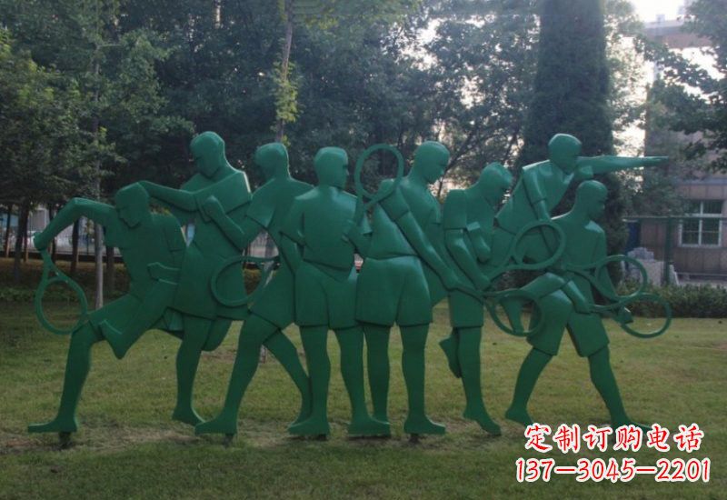 漳州不锈钢羽毛球人物雕塑精美绝伦