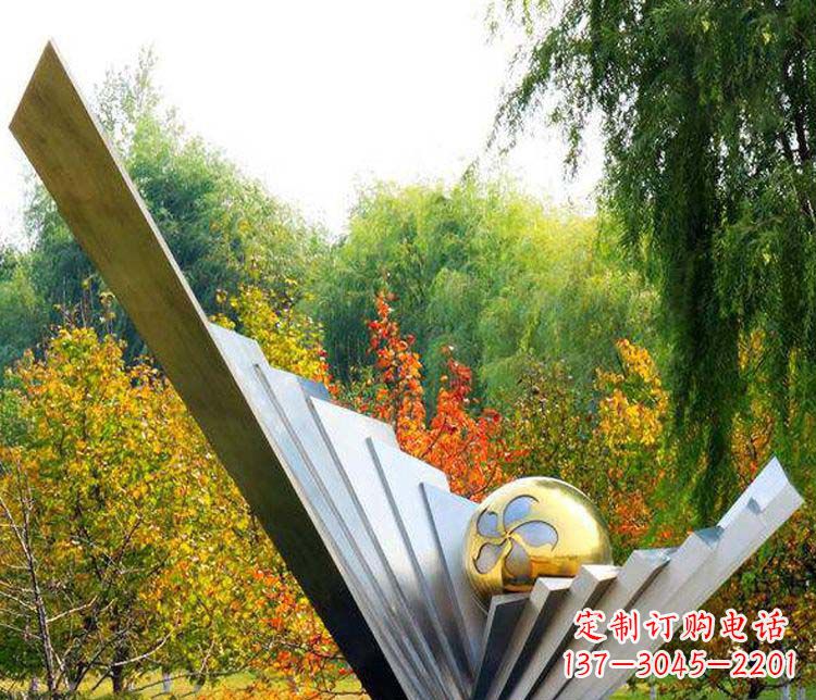 漳州不锈钢大型翅膀景观雕塑