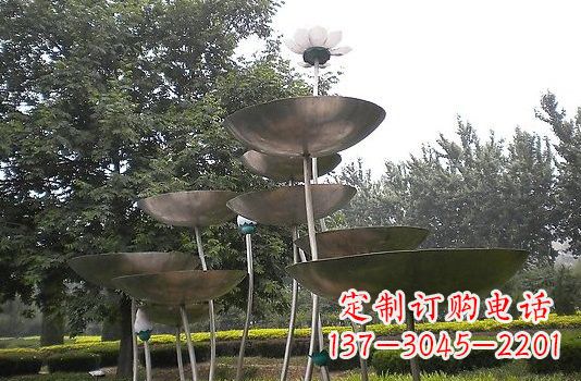 漳州不锈钢大型荷叶雕塑