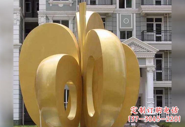 漳州不锈钢大型苹果雕塑