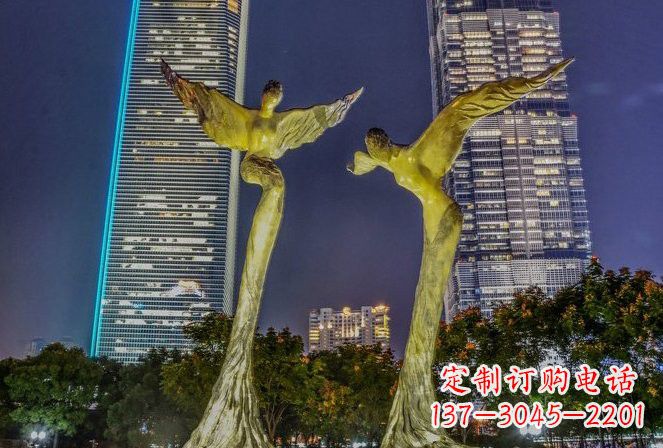 漳州不锈钢大型天使雕塑
