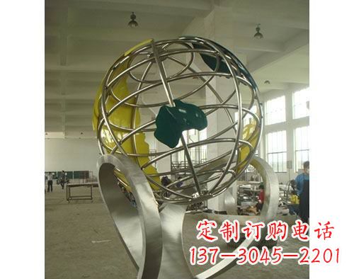 漳州不锈钢地球仪景观雕塑