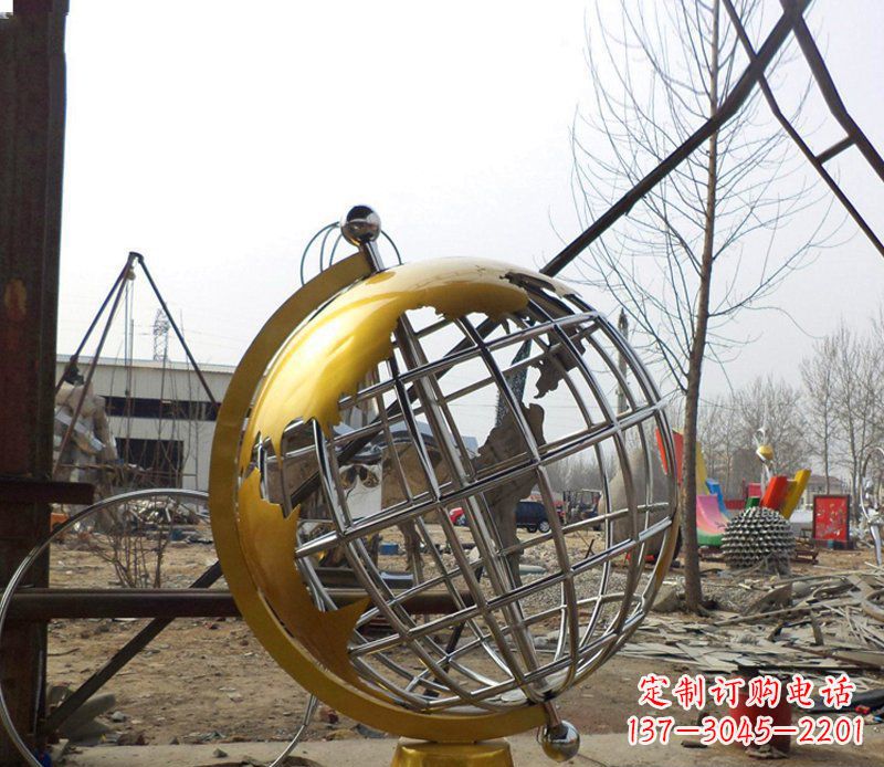 漳州不锈钢地球仪学校雕塑