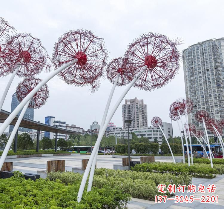 漳州不锈钢蒲公英雕塑色彩缤纷的自然之美