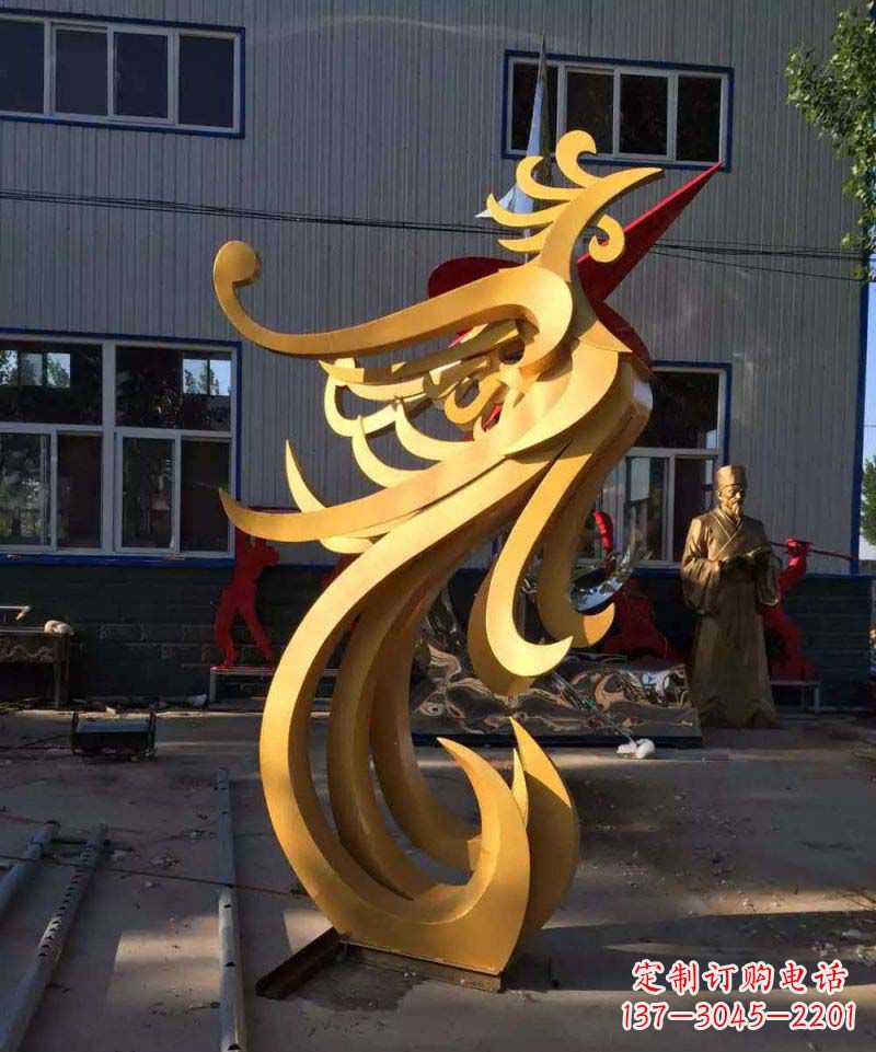 漳州不锈钢雕刻凤凰雕塑