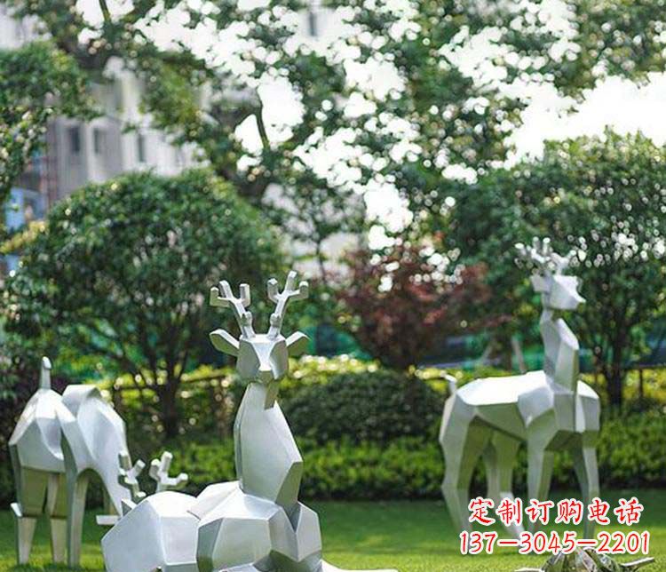 漳州不锈钢动物鹿雕塑艺术与自然的完美结合