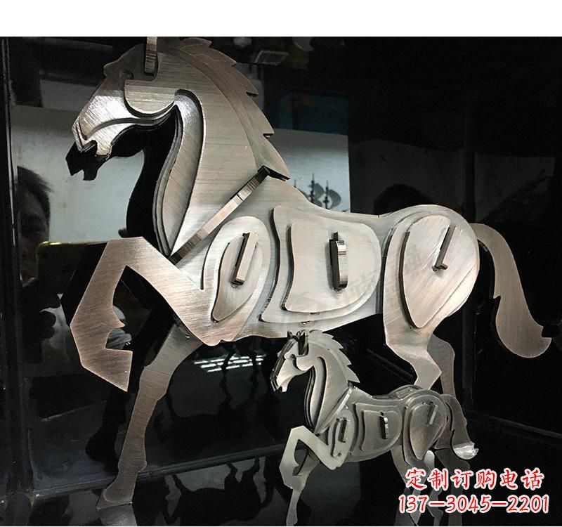 漳州不锈钢动物马雕塑艺术精美动人