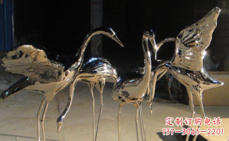 漳州仙鹤雕塑不锈钢锻造的精美艺术
