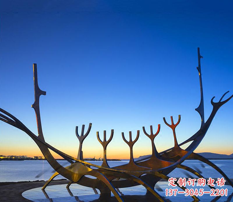 漳州帆船雕塑精致的海洋艺术品