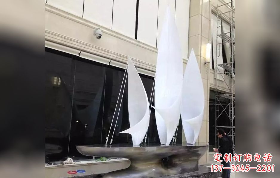 漳州不锈钢帆船海洋迷人的雕塑