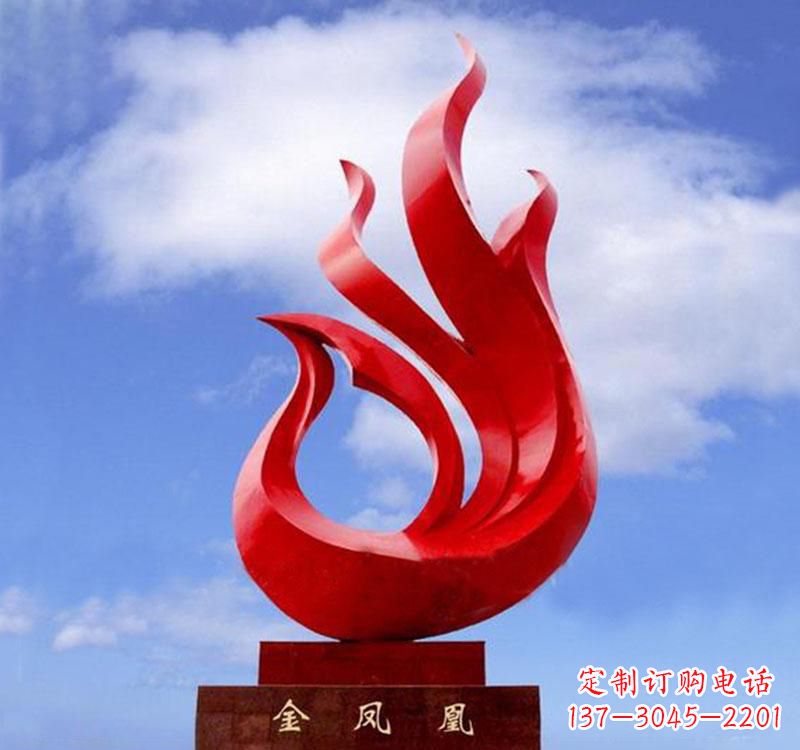 漳州不锈钢凤凰雕塑——精致灵动的艺术品