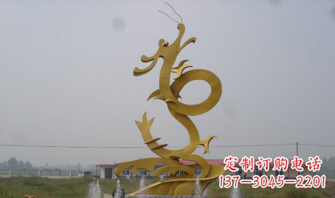 漳州不锈钢飞龙雕塑精美传承中华文化