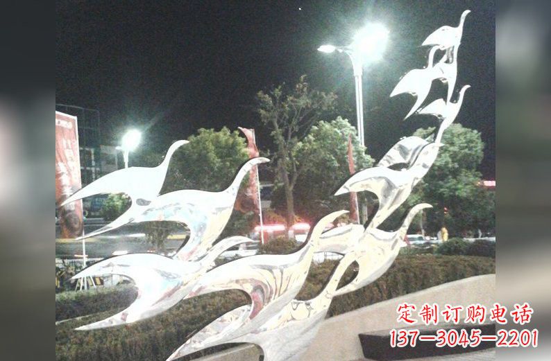漳州不锈钢飞翔的抽象大雁