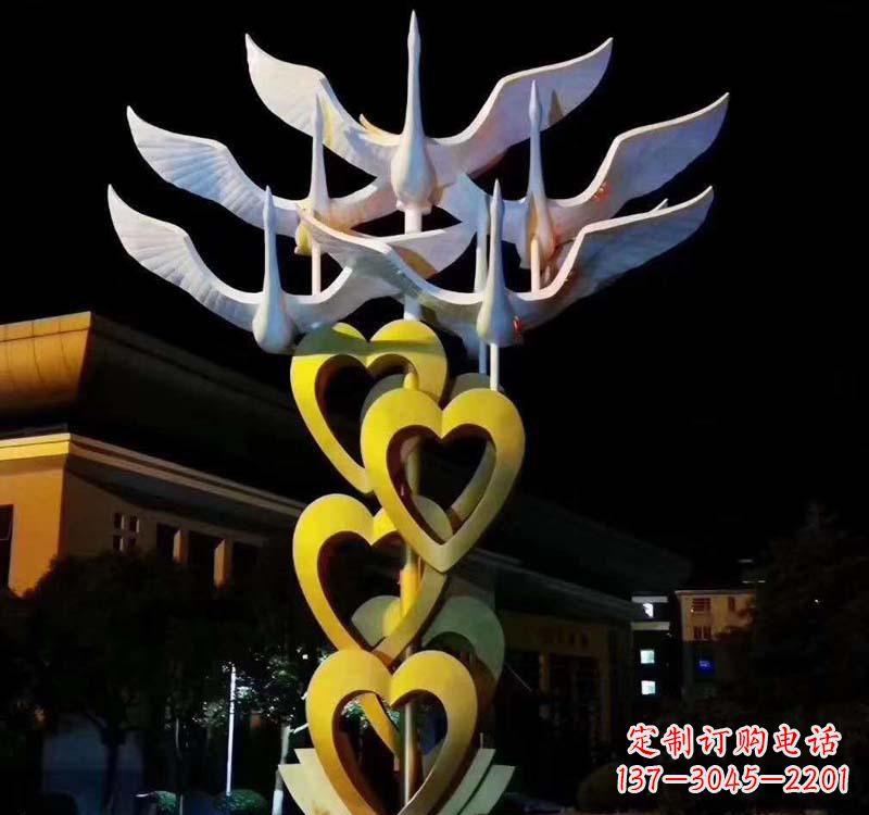 漳州不锈钢飞翔大雁雕塑
