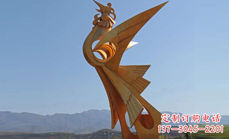 漳州不锈钢凤凰雕塑，给环境增添灵动之美