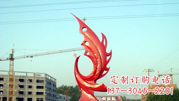 漳州凤凰城市的不锈钢雕塑