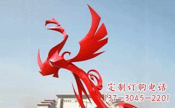 漳州不锈钢凤凰展翅雕塑精致的艺术品