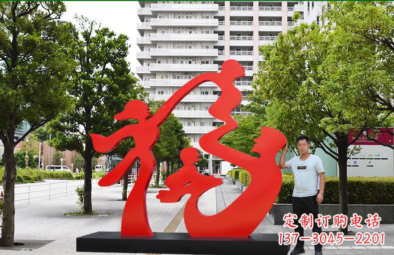 漳州不锈钢福字雕塑传递美好祝福