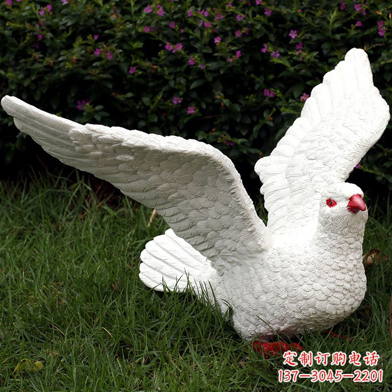 漳州不锈钢鸽子雕塑象征和平与美好