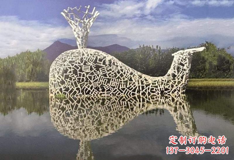 漳州不锈钢鲸鱼雕塑令人惊叹的艺术之作