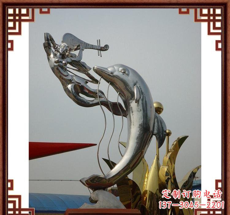 漳州不锈钢海豚雕塑——美丽的海洋艺术