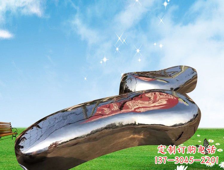 漳州不锈钢公园鹅卵石镜面雕塑
