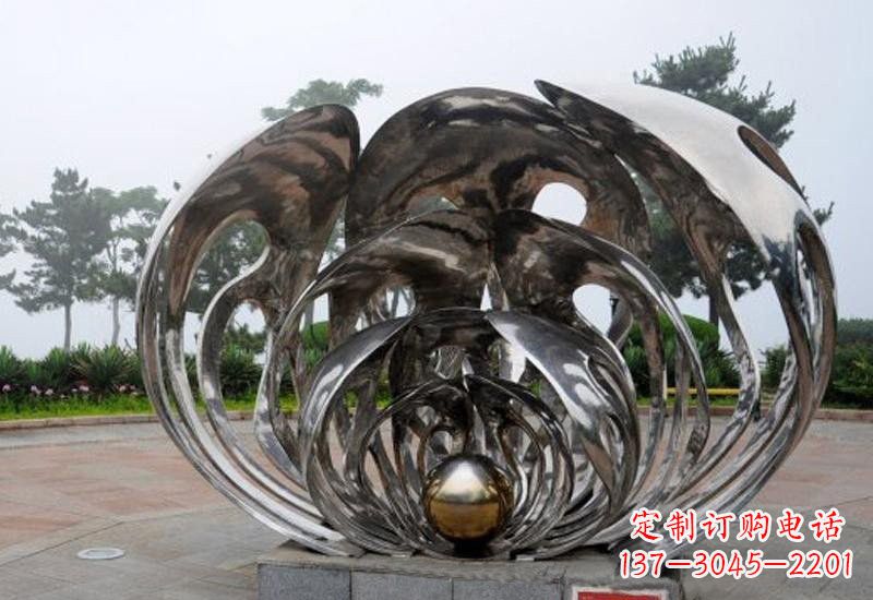 漳州不锈钢贝壳雕塑海洋风情的精美礼赞