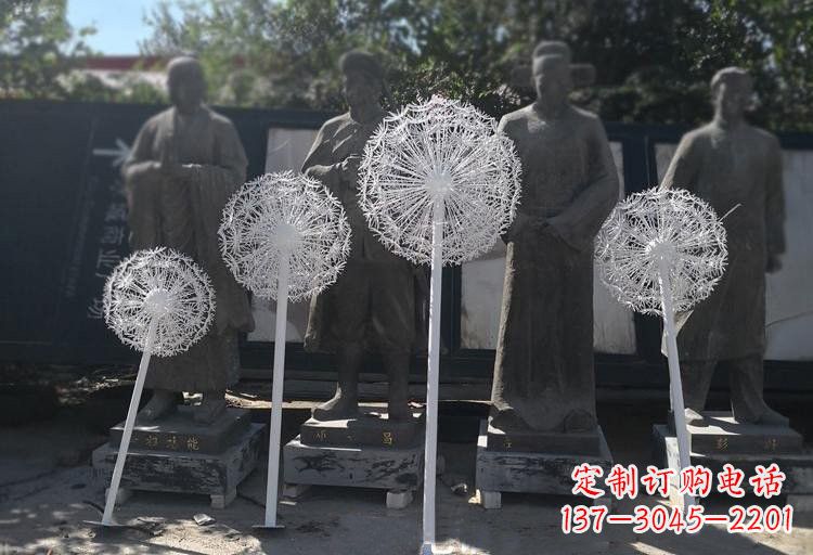 漳州不锈钢蒲公英喷泉雕塑