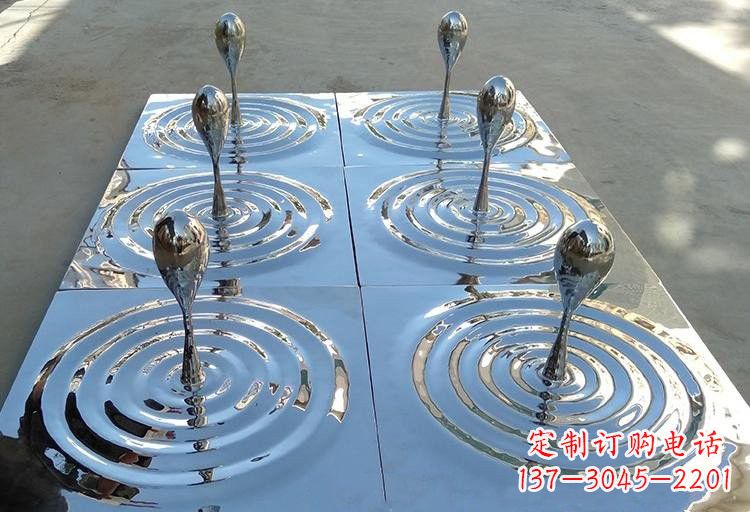 漳州不锈钢水滴雕塑激发自然之美