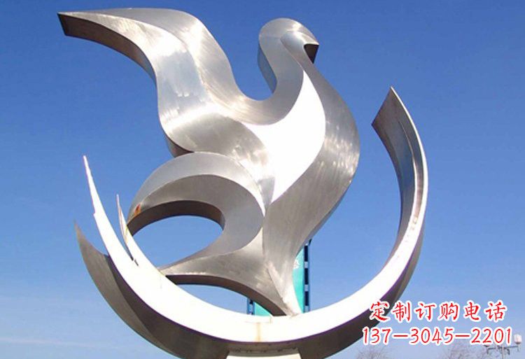 漳州不锈钢广场抽象鸽子雕塑