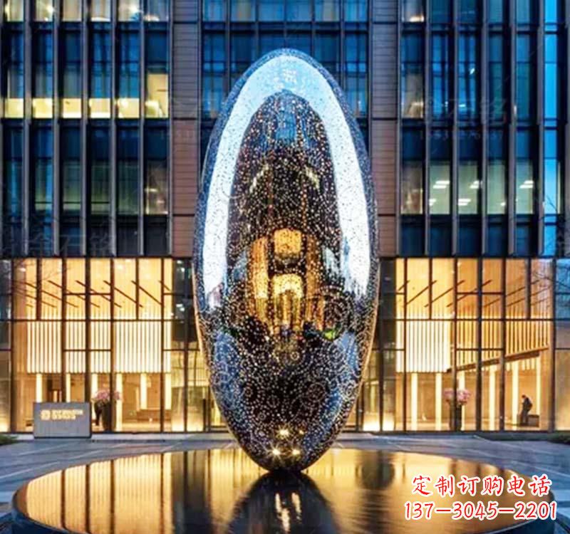 漳州不锈钢广场抽象圆环雕塑