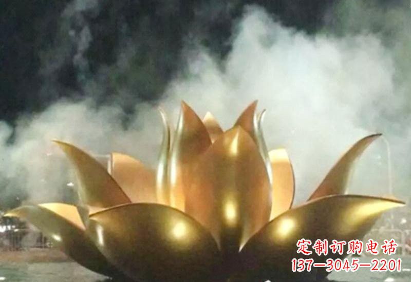 漳州不锈钢莲花喷泉雕塑——让美景更加精彩