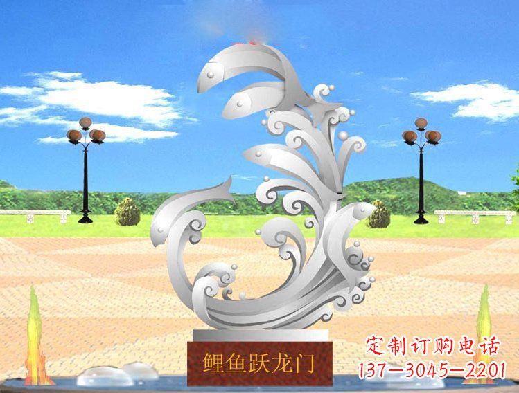 漳州不锈钢广场上的龙雕塑