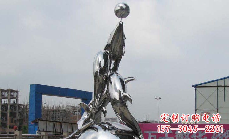 漳州不锈钢海豚雕塑海洋之美的象征