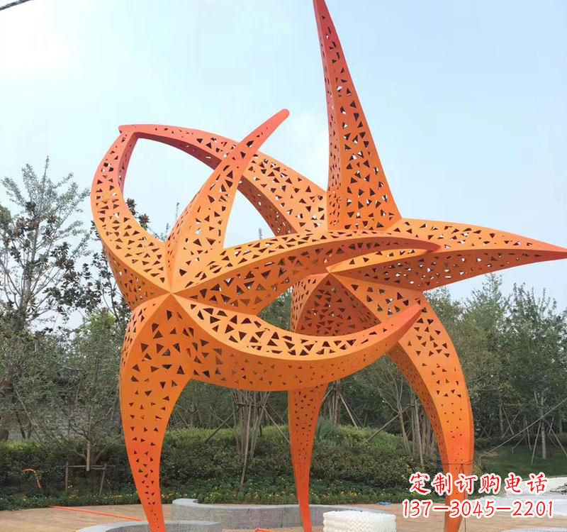 漳州不锈钢海星海洋动物雕塑——美丽的海洋艺术