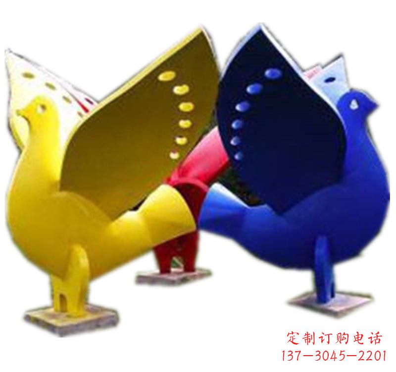 漳州不锈钢制作的和平鸽雕塑