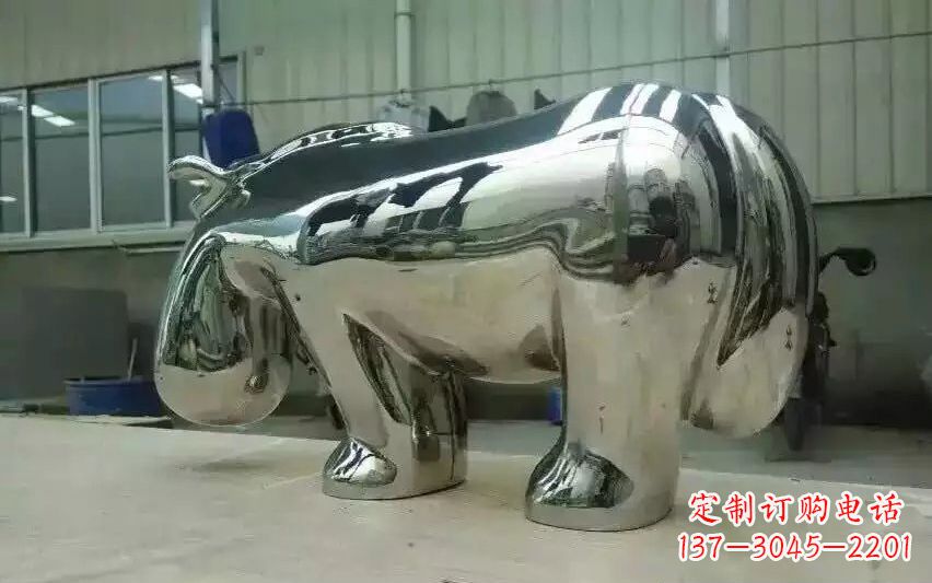 漳州不锈钢河马雕塑美观耐用的艺术品