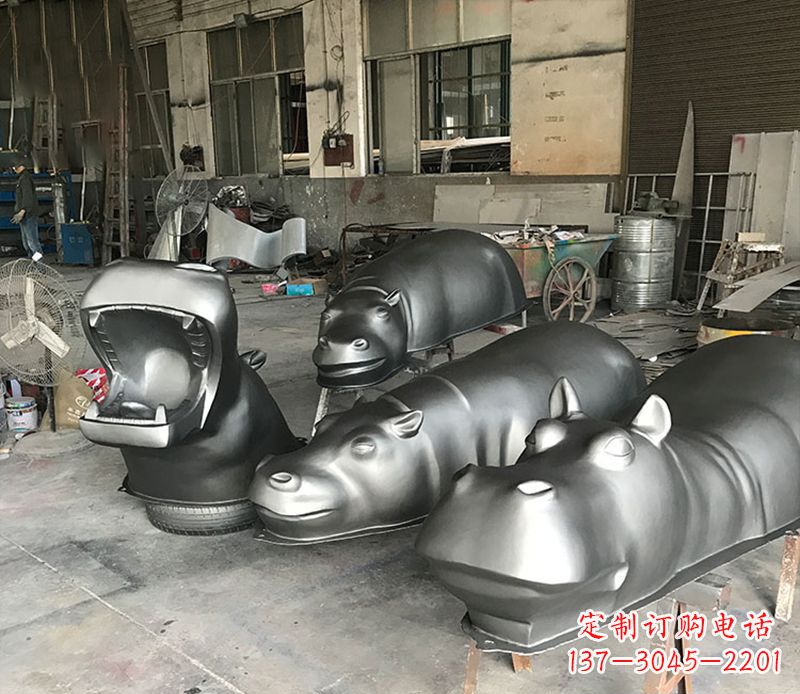 漳州不锈钢河马雕塑——艺术与自然的完美结合