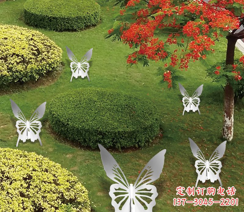 漳州灵动飞舞不锈钢蝴蝶雕塑