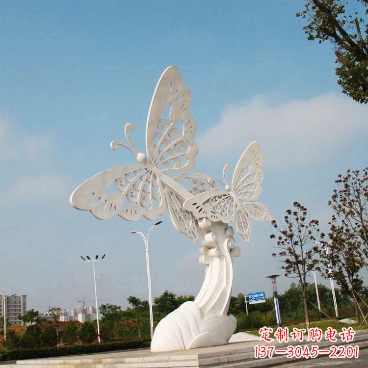 漳州不锈钢蝴蝶雕塑——美丽传递自然之美