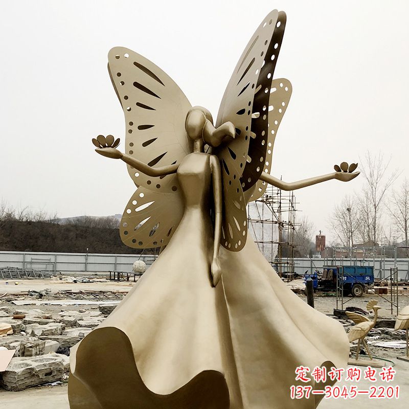 漳州不锈钢蝴蝶少女艺术与美的完美结合