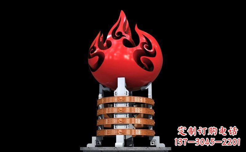 漳州不锈钢火炬雕塑传承奋进精神
