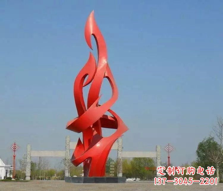 漳州火苗雕塑点缀城市景观
