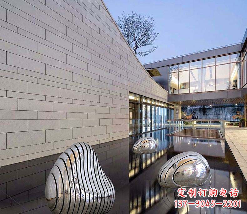 漳州精美不锈钢假山雕塑