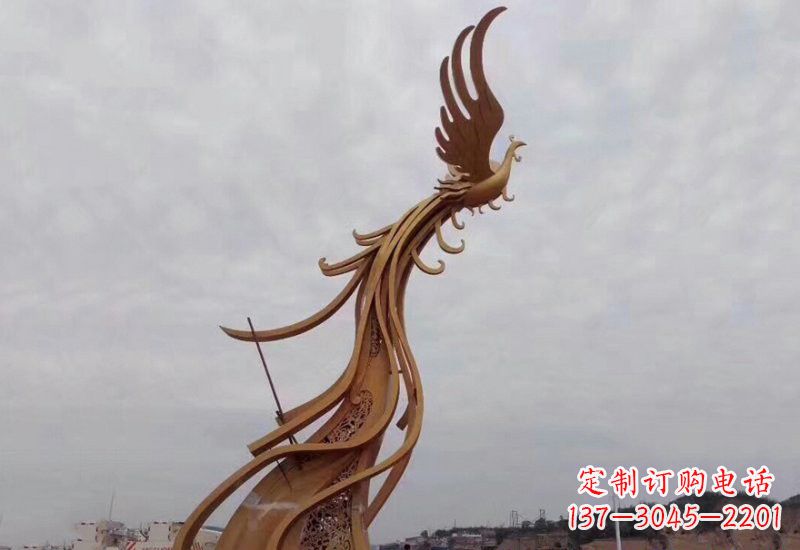 漳州不锈钢凤凰雕塑精致美观